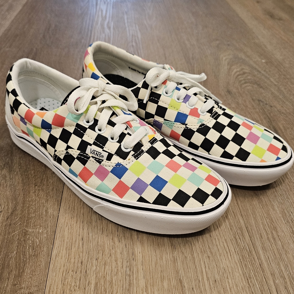 Vans MoMo Comfy Cush Era Checkered Colored Shoes Old Skool Men’s 8 Women's 9.5